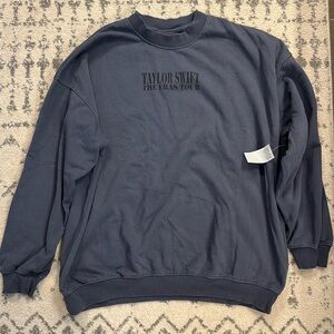 Taylor Swift Eras Concert Tour Blue Crewneck Sweatshirt XL NWT